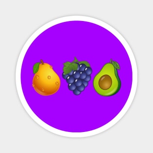 Grapes Pear Avocado Magnet